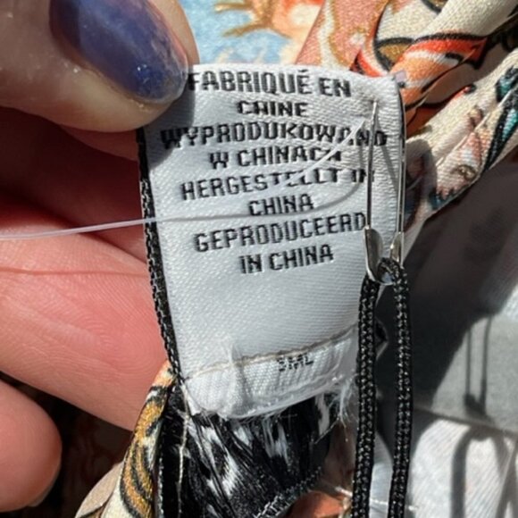 Rachel Zoe Women’s Medium Floral Satin Halter Lrg Back Tie Sleeveless Top Blouse - Picture 9 of 11